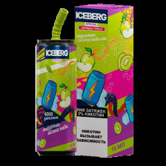 Электронная сигарета ICEBERG XXL 6000 Энергетик яблоко киви лёд